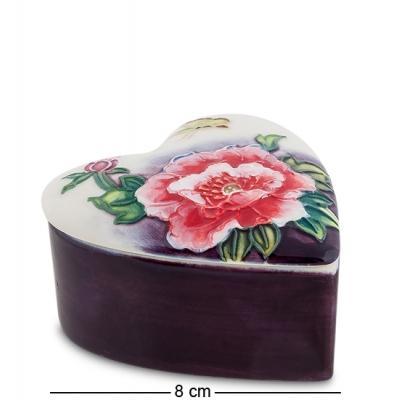 Шкатулка "Сердце" 8x8x5 см., фарфор Pavone, Италия