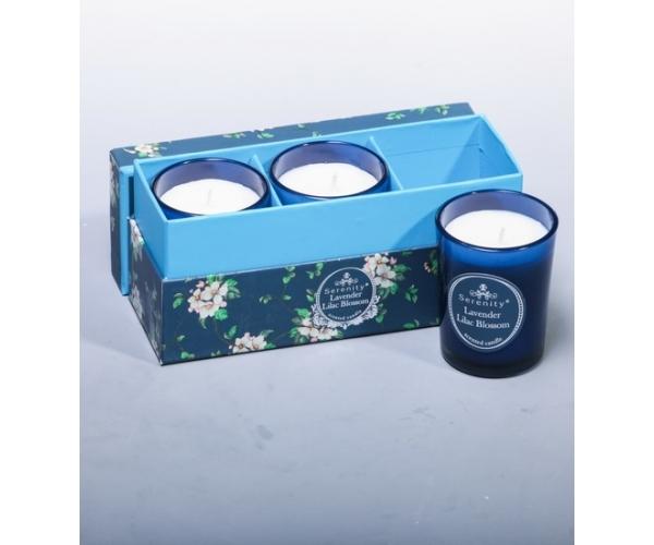 Набор из 3 свечей аром. "Лаванда и сирень" Serenity Candles, Австралия