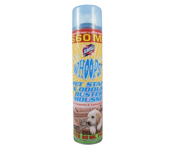 Спрей - пена для чистки диванов и ковров после животных Xanto Pet Stain Whoops 660 мл.