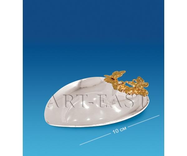 Блюдце-сердце с бабочками 10x9,5 см., Crystal Temptations, США