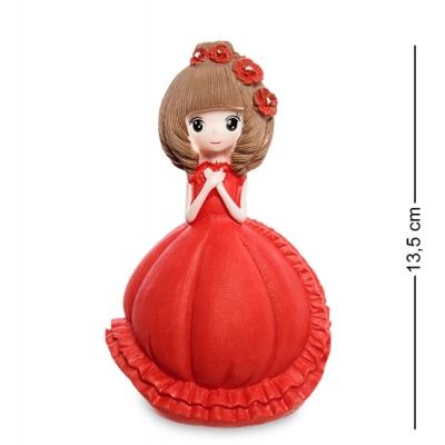 Фигурка "Девочка с цветочками", 13,5 см., полистоун