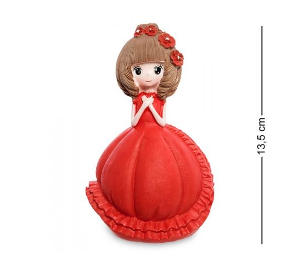 Фигурка "Девочка с цветочками", 13,5 см., полистоун